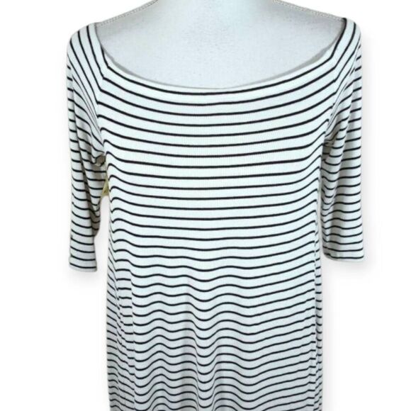 OLD NAVY WHITE & BLACK STRIPE DRESS SZ.M EUC. - Picture 2 of 5